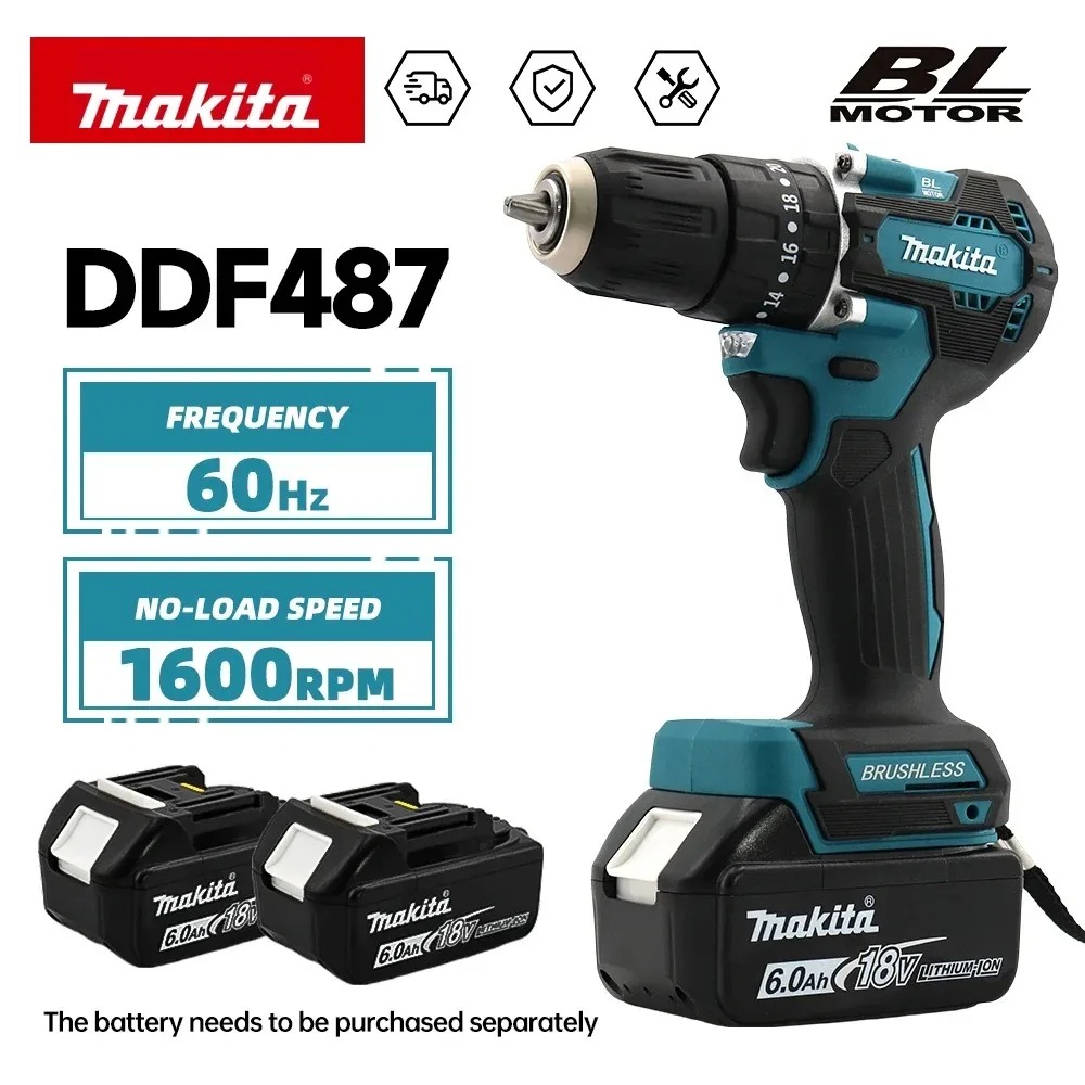 Makita Drill Ddf484 - Perceuse-visseuse électrique sans fil Makita DDF487