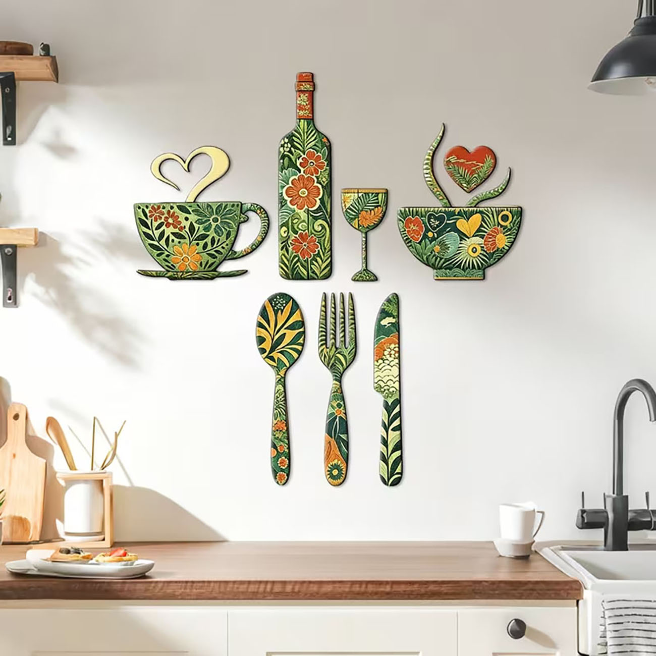 Xfasten Woodworking Tape - Décoration murale en bois pour ustensiles