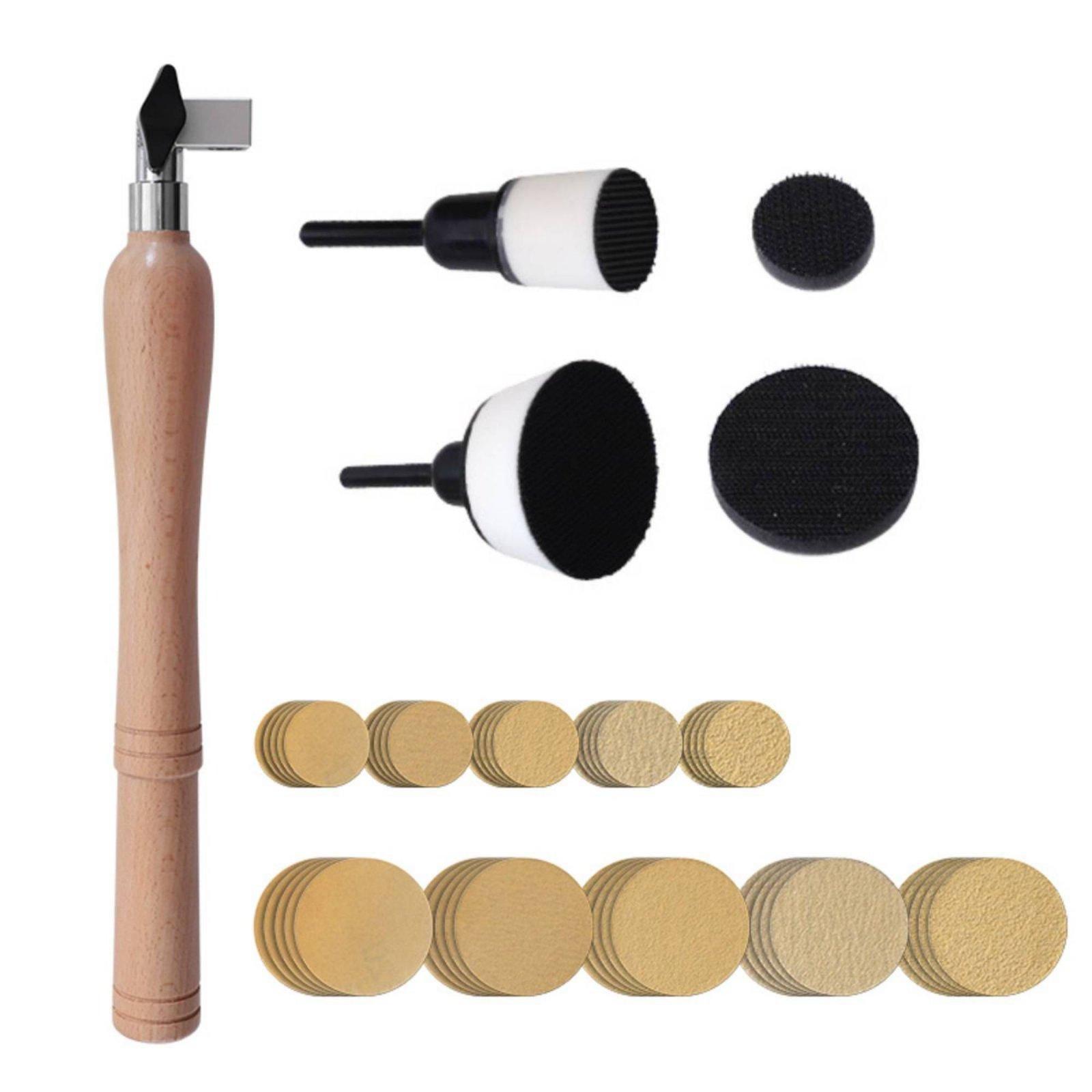 Woodworking Lathe - Kit de ponçage portatif pour bois,