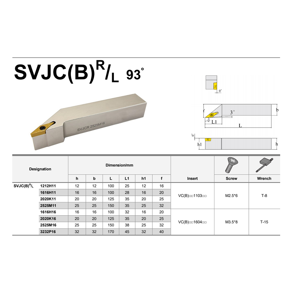 SVJBR SVJBL SVJCR SVJCL 1212 1 - Parting Tool Lathe avis et prix