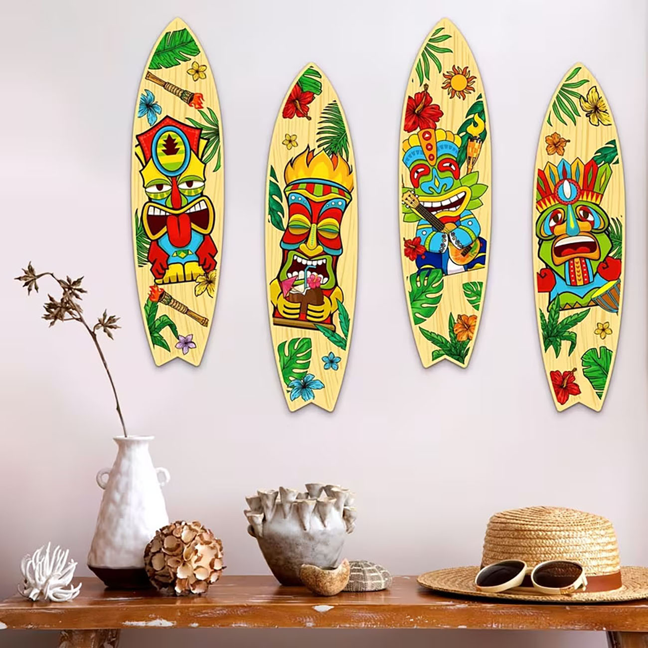 4 masques Tiki en bois pour dé - Xfasten Woodworking Tape avis et prix