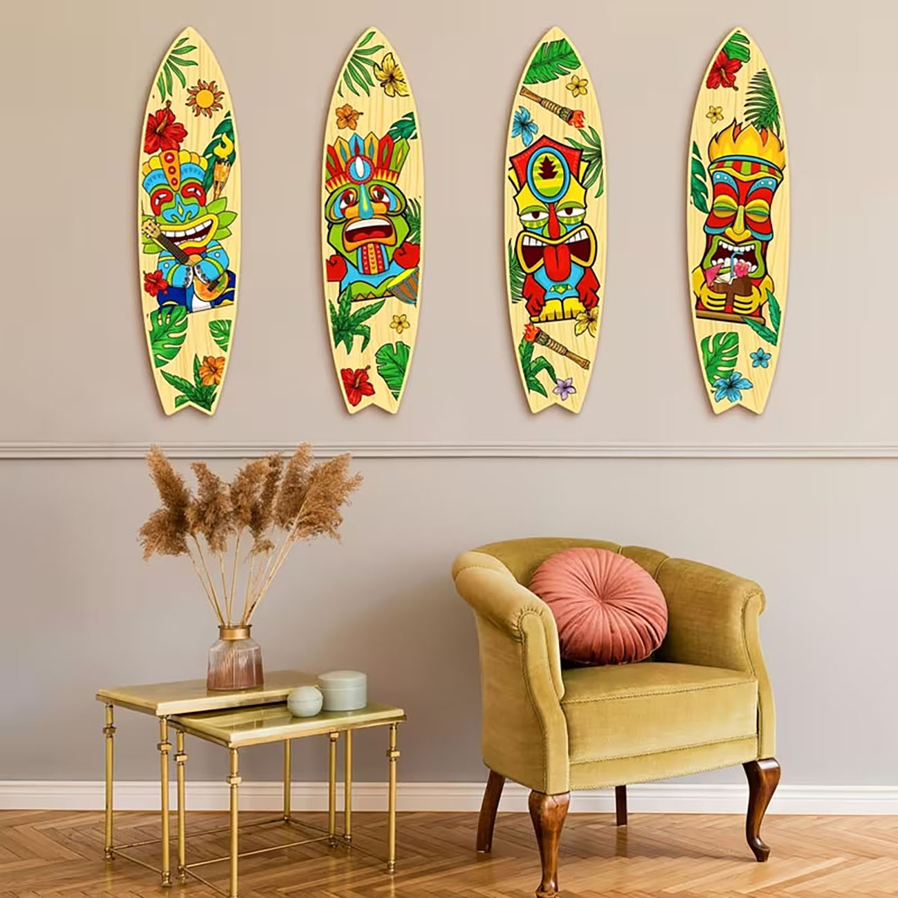 4 masques Tiki en bois pour dé - Xfasten Woodworking Tape avis et prix